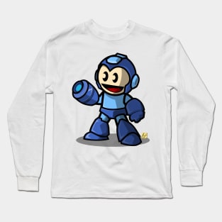 Chibi Blue Bomber Long Sleeve T-Shirt